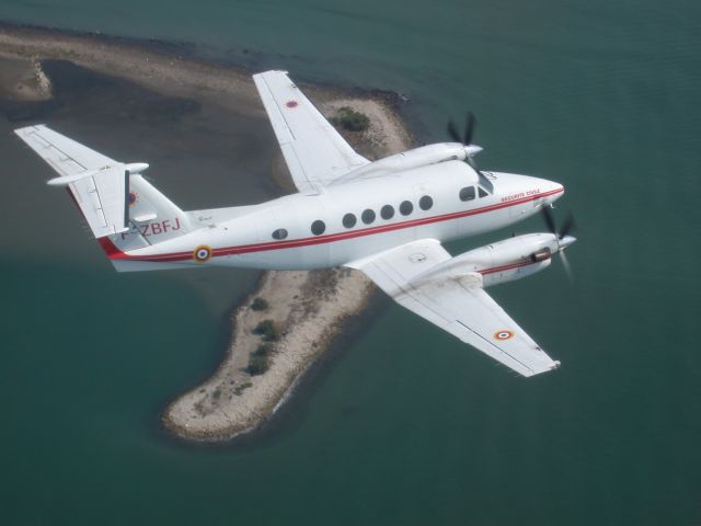 Beechcraft Super King Air 200 (F-ZBFJ) - South of France, french B200 from securite civile. br /Investigation and coordination for firefighting operation with "Base d'avion de la sécurité civile".