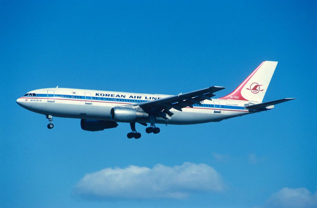 Airbus A300F4-200 (HL7221) - Final pproach to Narita Intl Airport Rwy34 on 1985/02/24