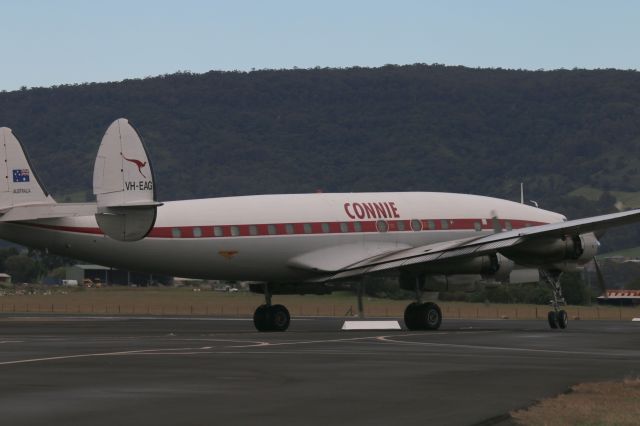 VH-AEG — - Connie taxing out