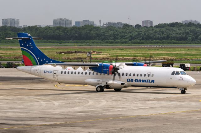 Aerospatiale ATR-72-600 (S2-AKG) - 10th June, 2022: Taxiing for departure to Chottogram as flight BS105 from Dhaka's Zia International Airport.