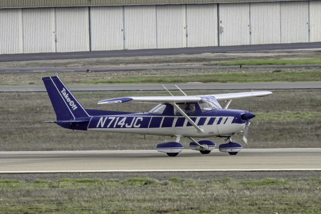 Cessna Commuter (N714JC) - Cessna 150M at Livermore Municipal Airport. February 2021