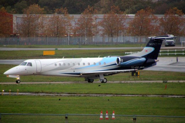 Embraer Legacy 600/650 (TC-ICG) - Lining up to depart rwy 24 on 29-Oct-20 heading for LTBA after an overnight stay.