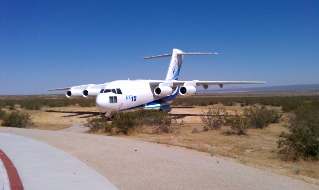 — — - Test aircraft used to developed the C17, on display outside the west gate at Edwards AFB.. 2012