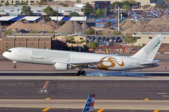 BOEING 767-300 (N360CM) - Air Trnsport International Boeing 767-323ER N360CM arriving at Phoenix Sky Harbor from Anchorage on October 28. 2019. It first flew on June 25, 1992. Its construction number is 25202. It was delivered to American as N373AA on July 9, 1992. CAMI-Cargo Aircraft Management registered it as N379CX on August 31, 2017. It was converted to a freighter in February 2018 and leased to Air Incheon as HL8319 on April 6, 2018. It was returned to CAMI-Cargo Aircraft Management on August 6, 2019. Air Trnsport International registered it as N360CM on August 30, 2019.