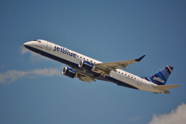 N334JB — - JetBlue ERJ-190, N334JB, on West departure from KFLL...