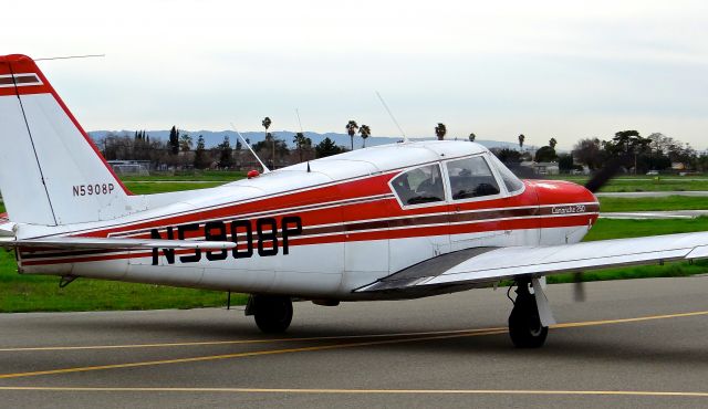 Piper PA-24 Comanche (N5908P) - Local Piper Comanche taxing back to its tie down.