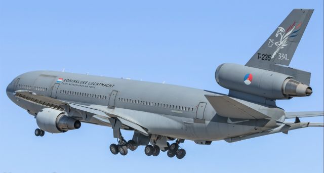 T235 — - KONINKLIJKE LUCHTMACHT Royal Netherlands Air Force KDC-10 T-235 seen departing St Maarten after a short visit to the island and dropping off some reinforcements of law enforcement in the fight against Convid-19. 27/04/2020