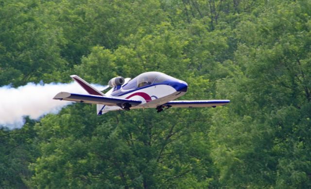 SONEX JSX SubSonex (N798LL) - GREENWOOD LAKE AIRPORT, WEST MILFORD, NEW JERSEY, USA-JUNE 11, 2023: It's wheels up for aerobatic pilot Tom Larkin in his Mini Jet as he starts his routine at the 2023 Greenwood Lake Airshow.