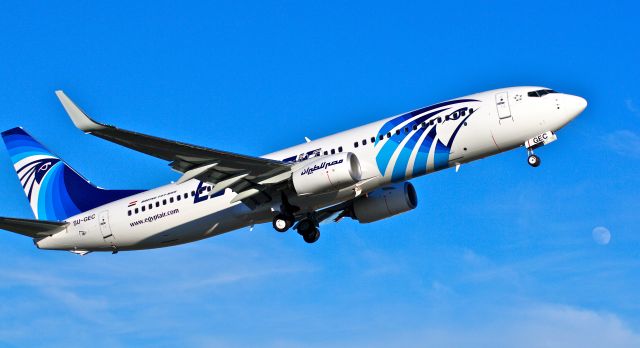 Boeing 737-800 (SU-GEC) - EgyptAir Airlines Boeing 737-800 SU-GEC on a test flight out of Paine Field, Everett. 2/04/12