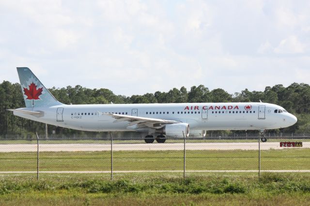 Airbus A321 (C-FGKZ) - Air Canada Flight 1235 (C-FGKZ) departs Southwest Florida International Airport enroute to Toronto-Pearson International Airport