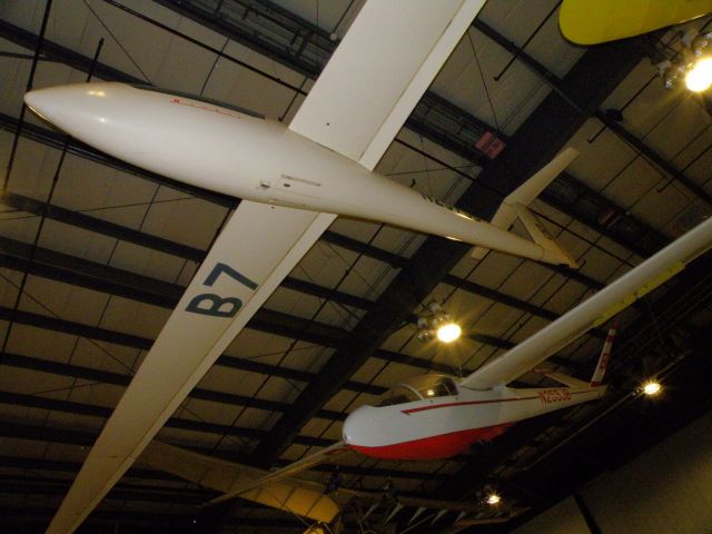 SCHEMPP-HIRTH Nimbus 4T (N257JB) - A Nimbus II (N257JB) perpetually leads a Sisu 1A (N255JB)by a nose as they sail across the ceiling of a href=http://www.aviationky.org/The Aviation Museum of Kentucky/a at Blue Grass Airport (KLEX).