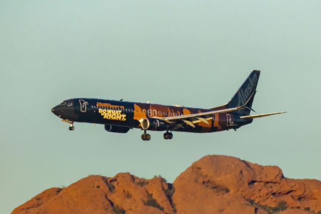 Boeing 737-900 (N492AS) - An Alaska Airlines 737-900 in UNCF special livery landing at PHX on 2/5/23. Taken with a Canon R7 and Tamron 150-600 G2 lens.