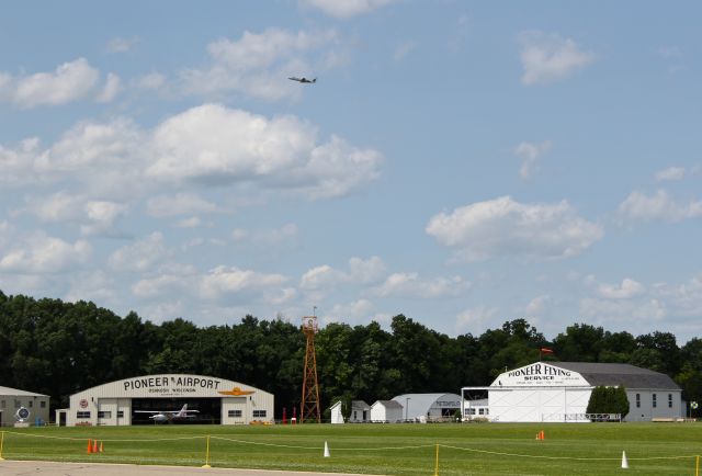 Cessna Citation V (N569TA) - Overview of Pioneer Airport with a Citation departing in the background. 