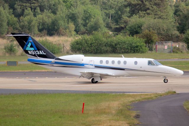 Cessna Citation CJ4 (N513AL) - Lining up to depart rwy 06 on 19-May-25 heading for LGKR.