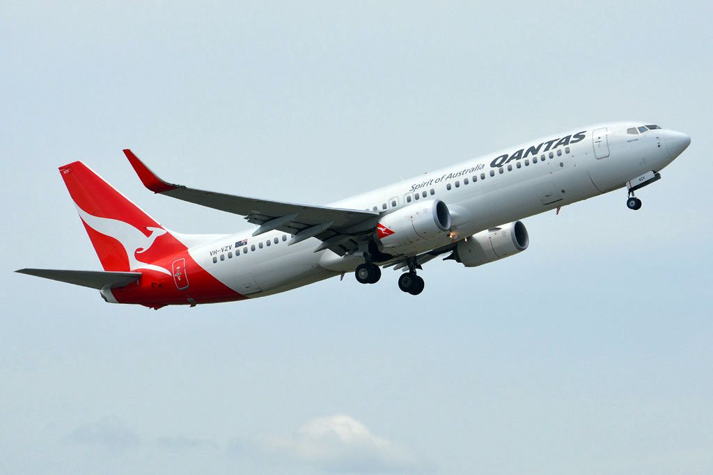Boeing 737-800 (VH-VZV) - Getting airborne off runway 23 and off to an interstate destination. Thursday 13th March 2014.