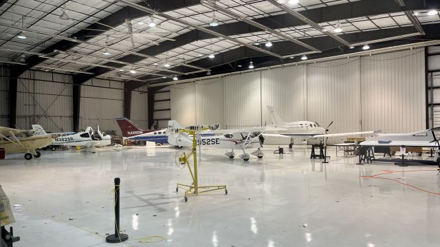 AERO-EAST-EUROPE SILA-450 (N952SE) - A peak inside the second main hangar @ Porter County Regional Airport. This hangar holds smaller GA aircraft (w/ the exception of N3912), while hangar one holds our larger based turboprops and jets. 3/9/22. br /br /Aircraft from right to left:br /N3912 (Epic E1000), N952SE (Sila S450 C),  N4680N (Cessna 414A), & N382SR (Cirrus SR22).  