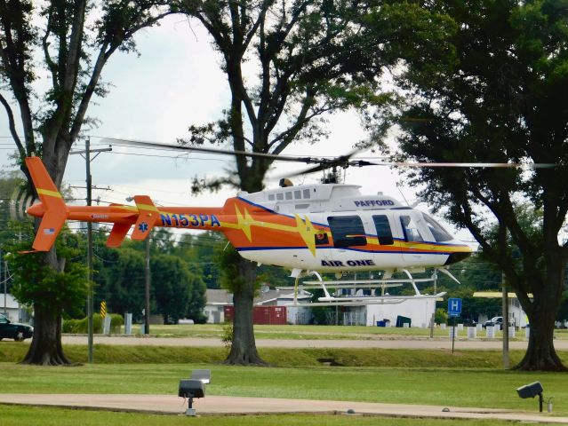 Bell 407 (N153PA) - Pafford Air One Delta’s new backup helicopter departing
