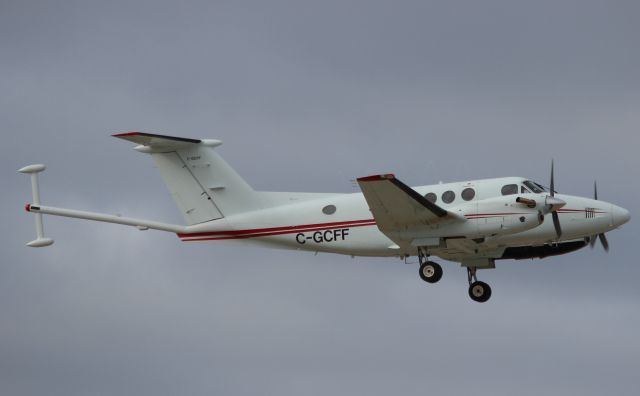 Beechcraft Super King Air 200 (C-GCFF) - Taking off from YGT for mineral survey exploration.