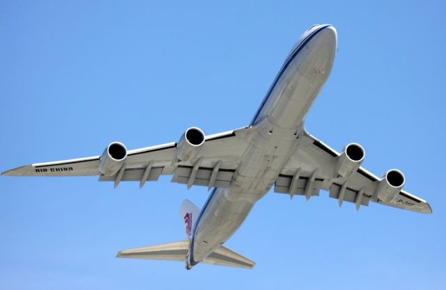 BOEING 747-8 (B-2481) - Departure off of 28R to PEK  Air China # 986   07-11-2015