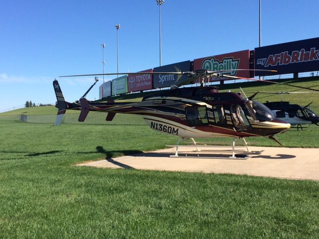 Bell 407 (N136DM) - Helipad at Chicagoland Speedway Joliet, IL