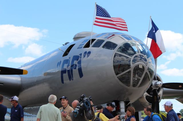 Boeing B-29 Superfortress (N529B) - The B-29 "Fifi" arrives at EAA Oshkosh 2017.