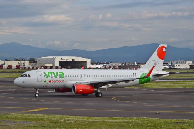 Airbus A320 (XA-VAR) - Airbus A320-232, XA-VAR, MSN 6955 of VivaAerobus is taxiing to take off from 23R runway at Mexico City International Airport (08/2019).