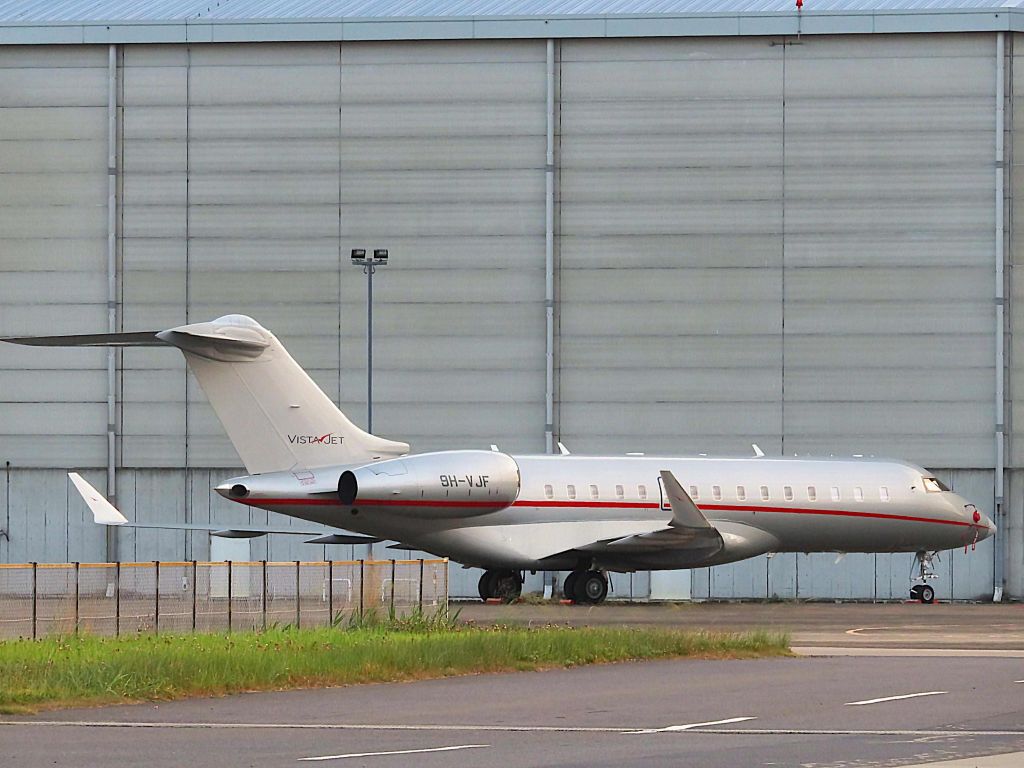 Bombardier Global Express (9H-VJF) - I took this picture on Jul 14, 2018.br /VJT762/13 Jul  STR-NRT