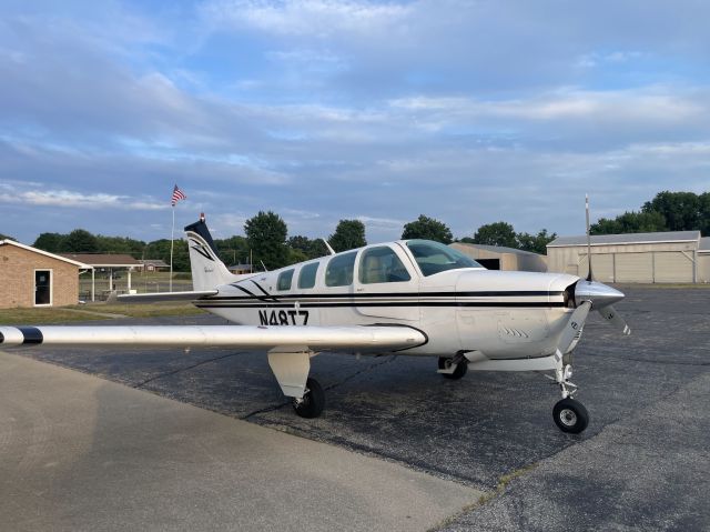 Beechcraft Bonanza (36) (N48TZ) - Fueling up N48TZ