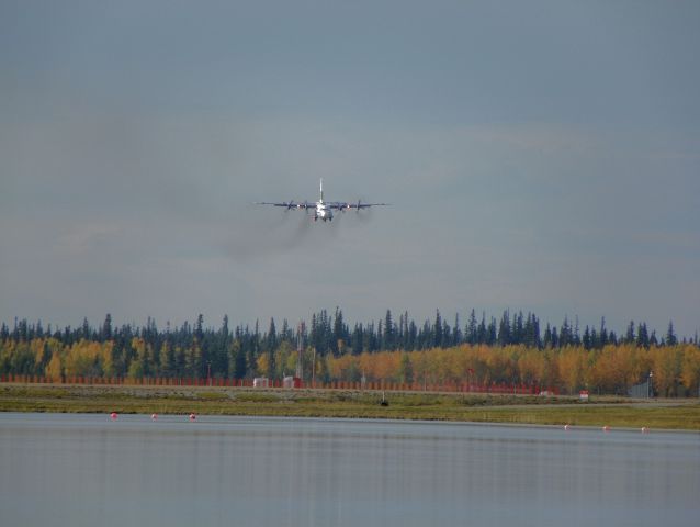 — — - Nice contrails off the allisons and moments away from landing.