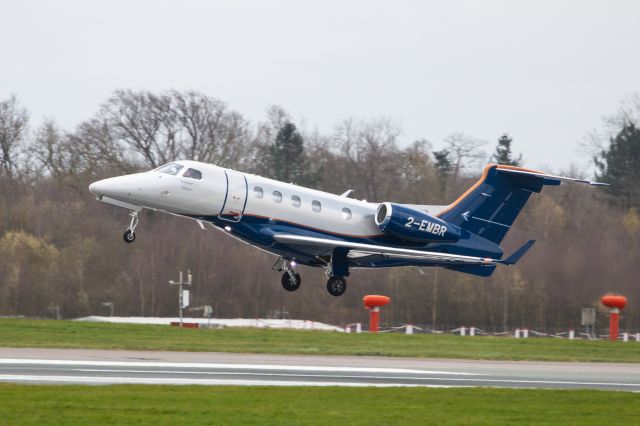 Embraer Phenom 300 (2-EMBR) - Embrear EMB-505 Phenom 300 Registration 2-EMBR (ICAO24 43ED51). Takes off from Manchester Airport Airport 26th March 23.