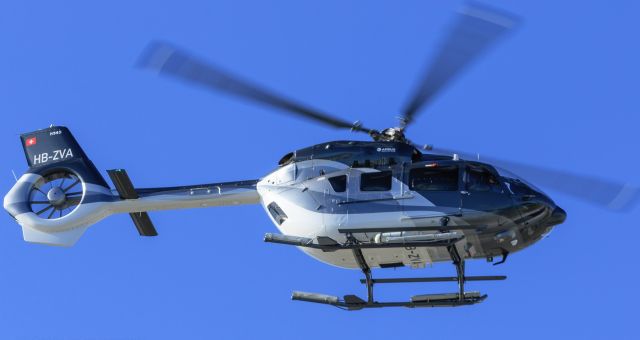 HB-ZVA — - Airbus model H145 HB-ZVA landing the the helipad at TNCM St Maarten.