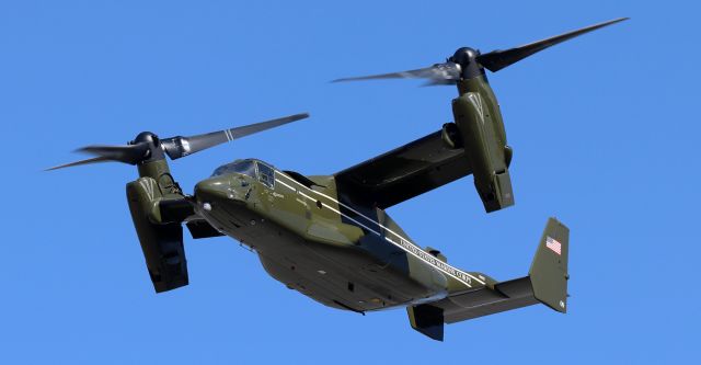 Bell V-22 Osprey (16-8327) - One of a flight of three MV-22B Ospreys departing enroute to Lake Tahoe.