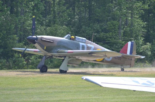 Boeing Goshawk (N2549) - Hawker Hurricane MKXII-B at Warbirds over the Beach in Virginia Beach, VA on Saturday, 16 May 2015.