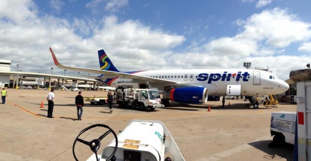 Airbus A320 (N619NK) - First departure of the brand new A-320 with Sharklets