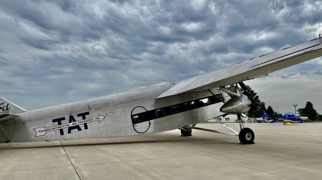 Ford Tri-Motor (N9645) - N(C)9645, a 1928 Ford 5-AT-B Tri-Motor, sitting pretty outside the terminal @ KVPZ. 7/11/22. 