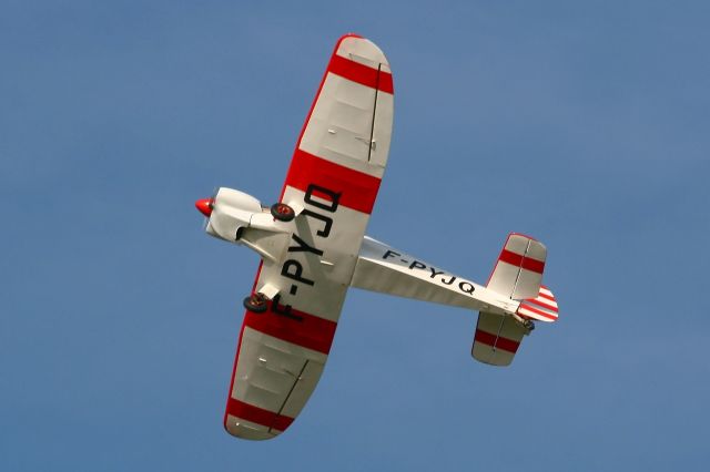 F-PYJQ — - Nicollier HN-433 Menestrel, Solo display, Morlaix-Ploujean airport (LFRU-MXN) air show in september 2014