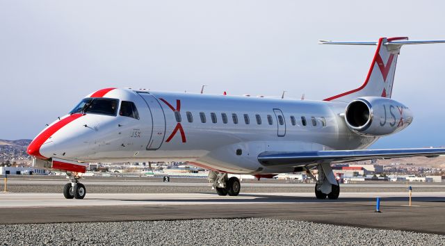 Embraer ERJ-135 (N254JX) - Taxiing on Charlie to depart for Bob Hope (Burbank, CA) on 34R.