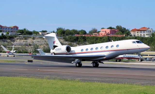 Gulfstream Aerospace Gulfstream G650 (N305CC) - Gulfstream 650 N305CC landing for its first time on St Maarten.