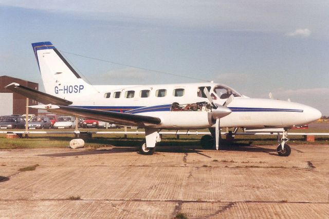 Cessna Conquest 2 (G-HOSP) - Seen here in Oct-90.br /br /Reregistered N441FC 30-Nov-90,br /then N441KW 4-Oct-05,br /then N784RR 1-Dec-07.