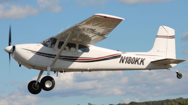 Cessna Skywagon 180 (N180KK) - Taking off during the 2021 Simsbury Fly-In.