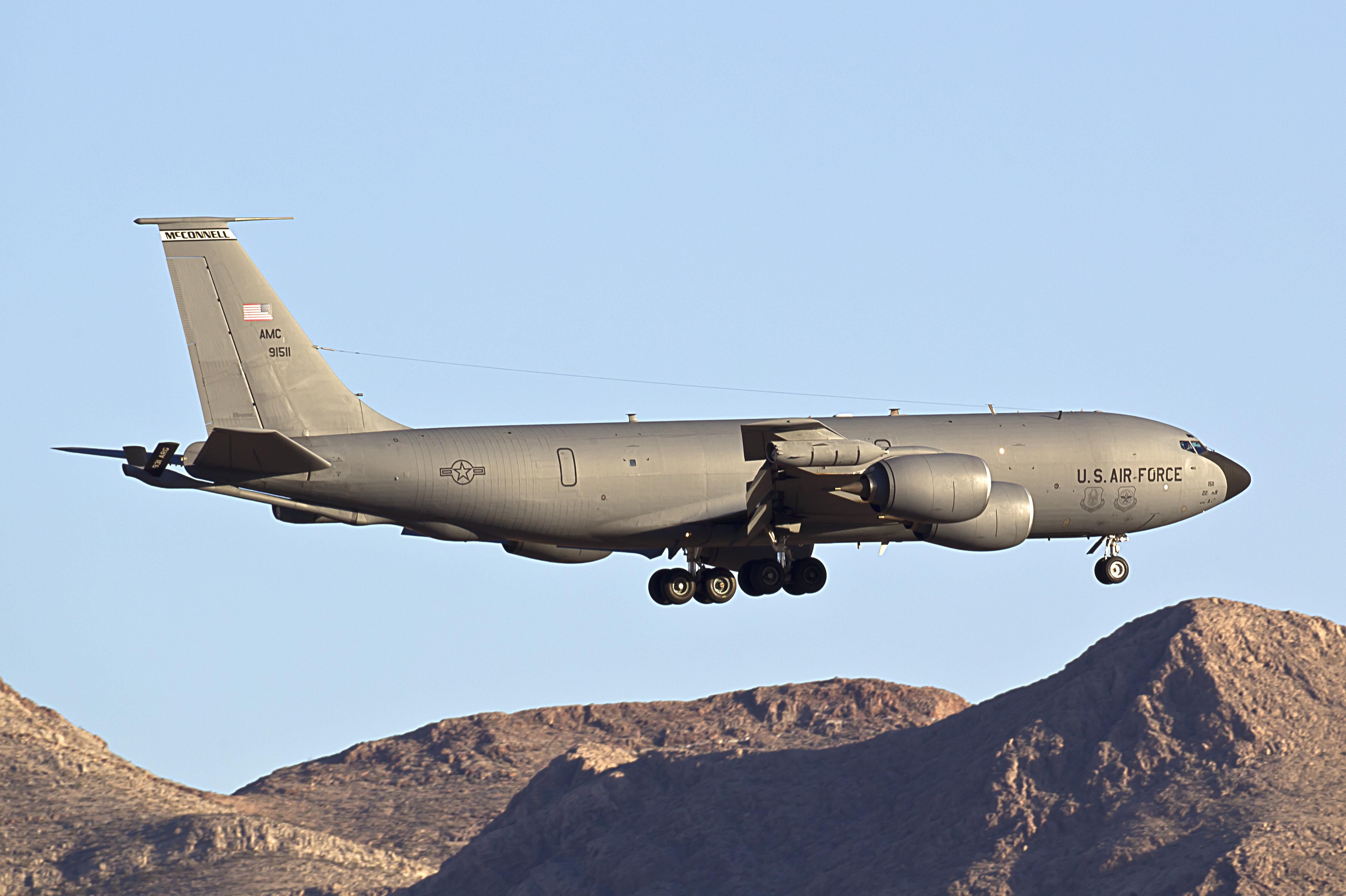 AMC91511 — - Boeing KC-135 Stratotanker - USAF<br>(Aerial Refueling Military Aircraft)<br>Red Flag Exercise - Nellis Air Force Base (03/13)<br>AMC 91511 - from McConnell AFB, Wichita, KS