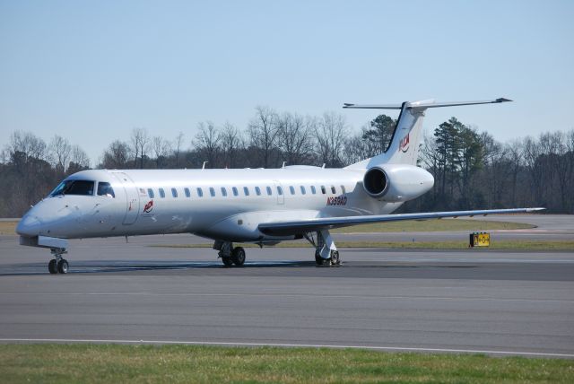 Embraer ERJ-145 (N359AD) - AERODYNAMICS INC at KJQF, provides air transportation services for NASCAR's BK Racing Team - 3/20/14