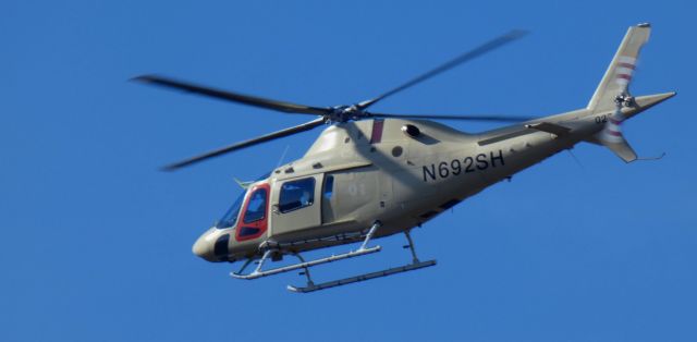 DENEL Koala (N692SH) - Making a low pass is this 2023 Leonardo AW119 Kx Koala rotorcraft in the Autumn of 2024.
