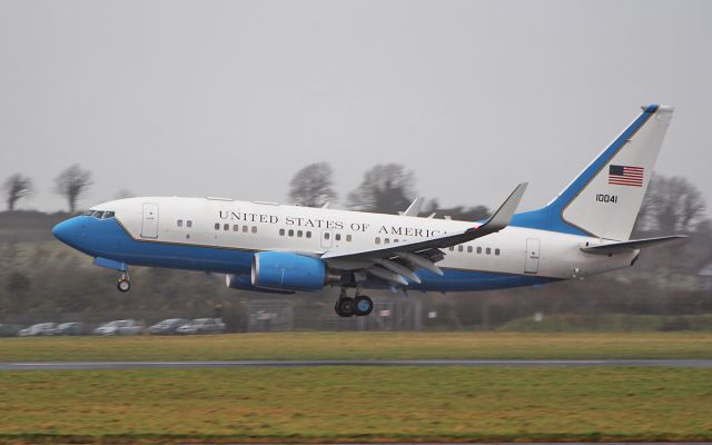 01-0041 — - sam535 usaf c-40b 01-0041 about to land at shannon 18/2/18.