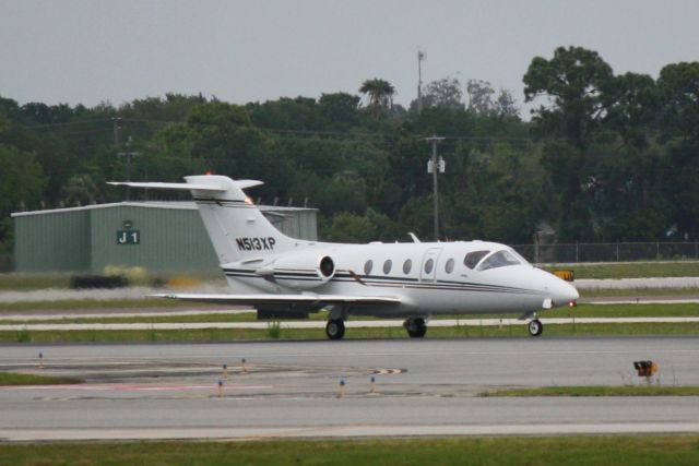 Beechcraft Beechjet (N513XP) - Beechjet (N513XP) arrives at Sarasota-Bradenton International Airport following a flight from Charleston International Airport