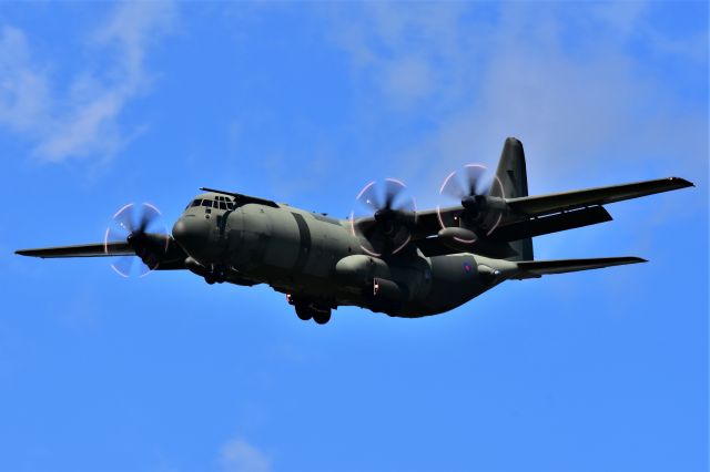 Lockheed EC-130J Hercules (CSZ870) - Royal Air Force Lockheed C-130J Hercules arriving at YYC on Aug 18.