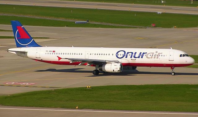 Airbus A321 (TC-OEC) - Taxiing for departure to Antalya