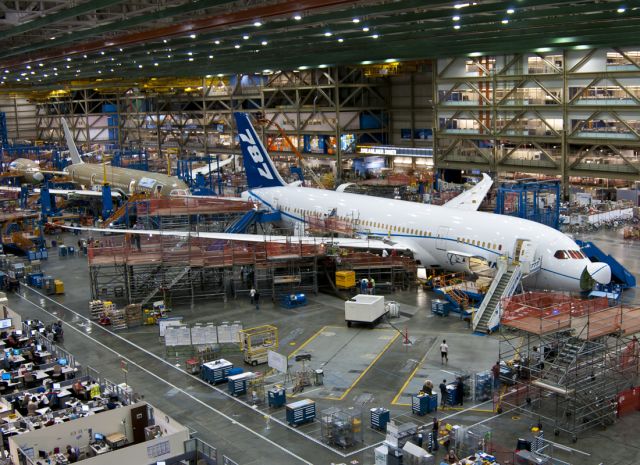 Boeing 787-8 — - Productionline of 787 pictured in 2009