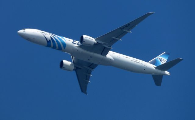 BOEING 777-300ER (SU-GDP) - Shown here is a Egypt Air Boeing 777-36N a few minutes until landing in the Summer of 2017.