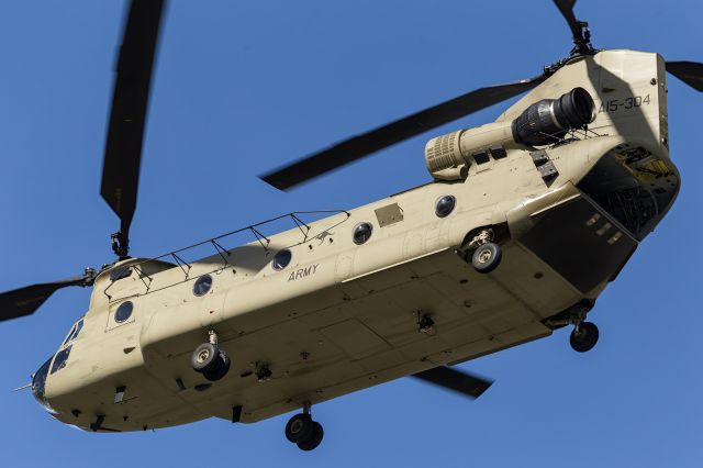 ASAP Chinook (A15304) - Chinook, A15304, now flying with sand filter on the front intake and heat suppression package on exhaust.